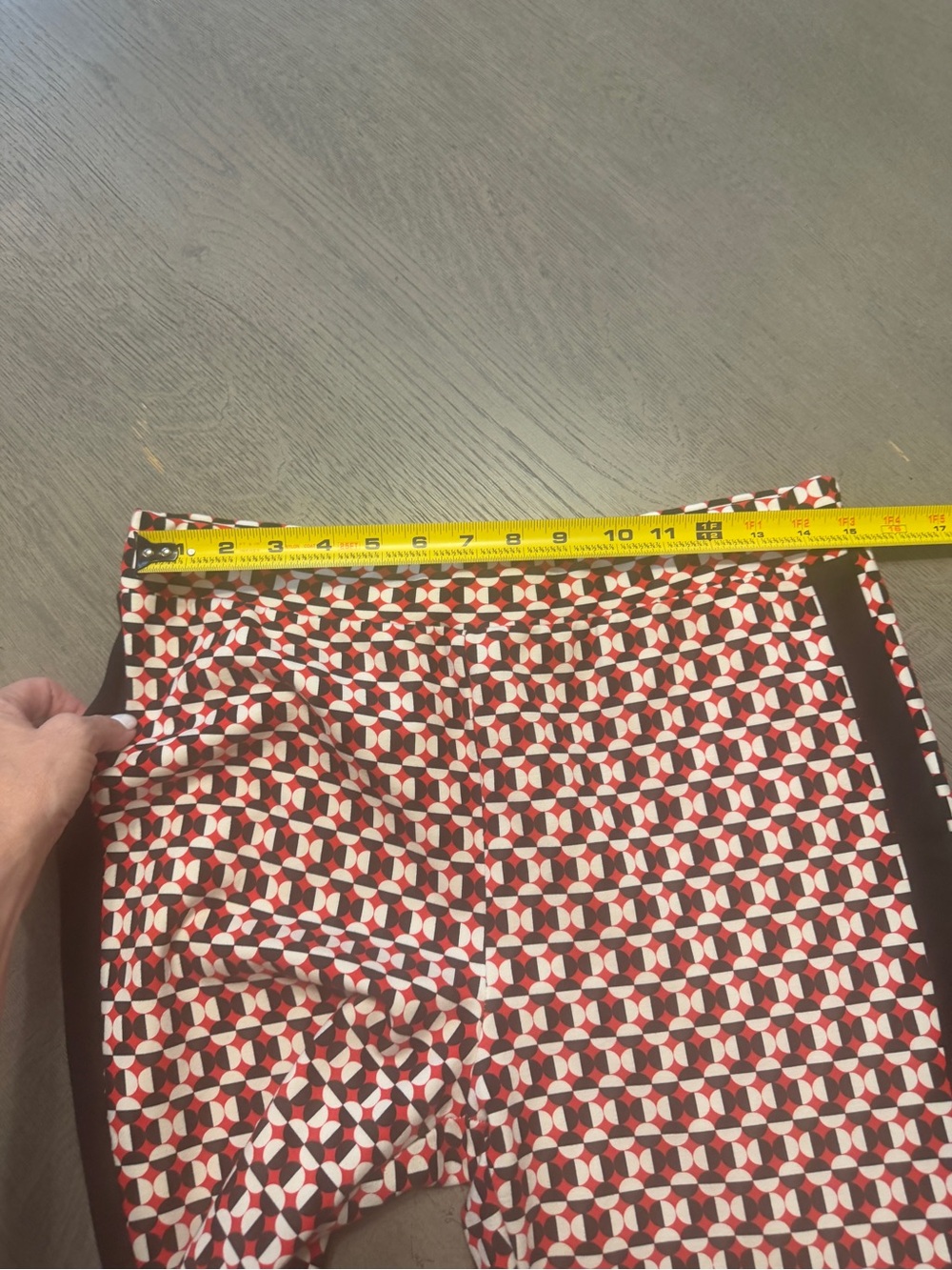 Maeve Anthropologie Red Black and White Bootcut Pull On Trouser Size S - Picture 6 of 10